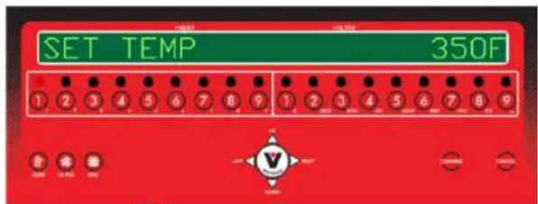 Vulcan 1VHG75AF - Advanced User Setting Button Legend - 1