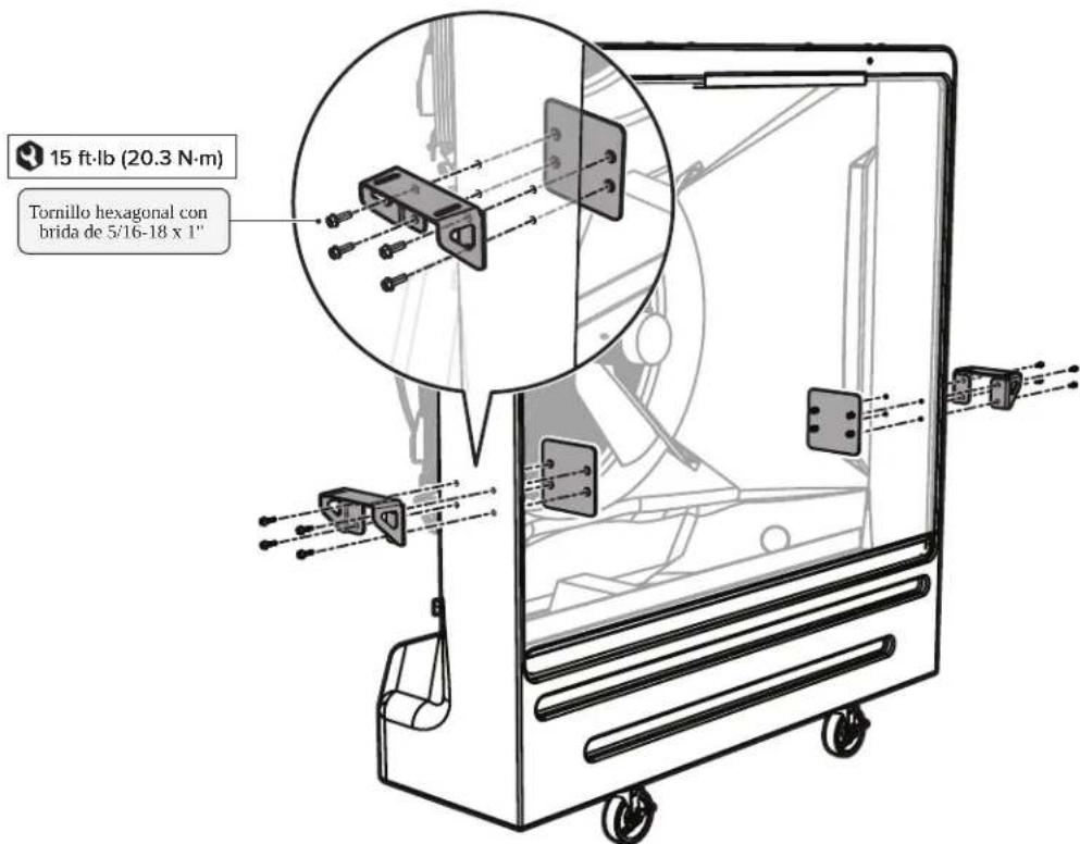 Big Ass Fans Cool-Space 300 - Instale los soportes y las placas para la manija - 1