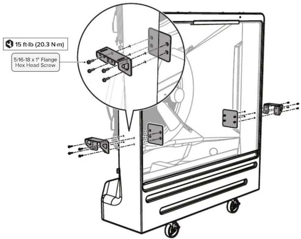 Big Ass Fans Cool-Space 300 - Install handle brackets and plates - 1