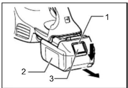 MAKITA XLC02 - Installing or removing battery cartridge - 1