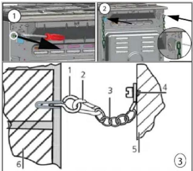 BEKO FBS63121WD - If your product has 2 safety chains; - 1