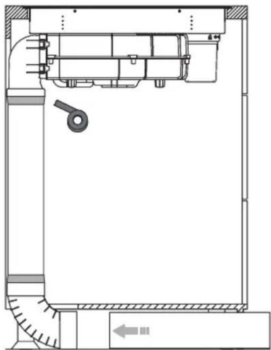 AMICA DHKI 752 800 C - Kit de conduits pour plaque à induction avec extracteur - 3