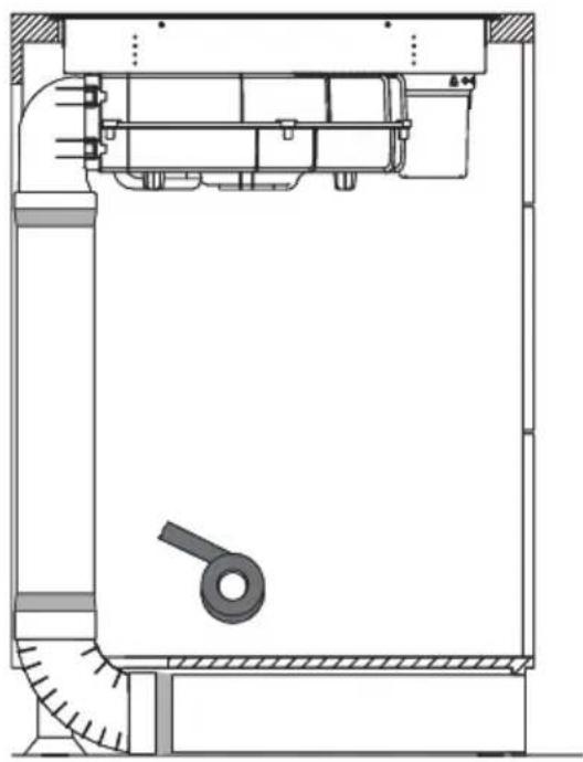AMICA DHKI 752 800 C - Installation of a pipe set for induction hob with extractor - 4