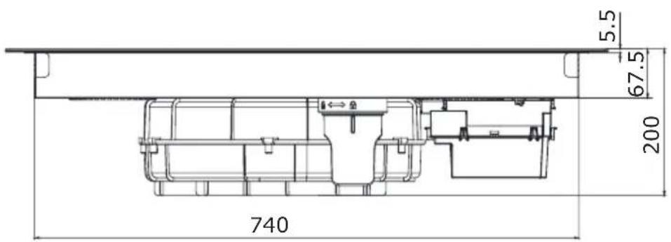 AMICA DHKI 752 800 C - Dimensions of the appliance - 1