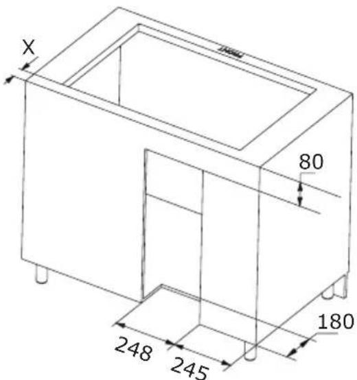 AMICA DHKI 752 800 C - Standardna namestitev - 2