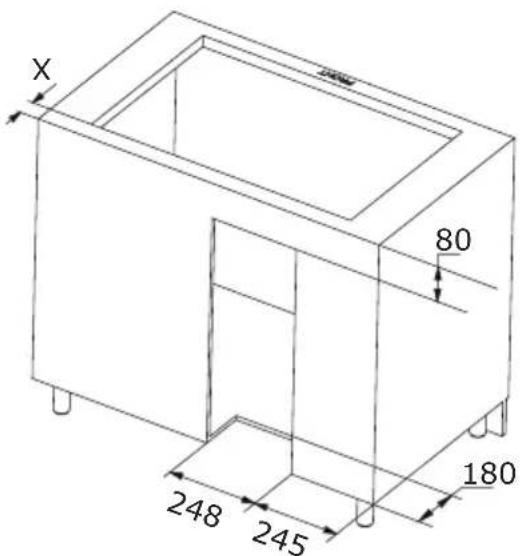 AMICA DHKI 752 800 C - Štandardná instalácia - 2