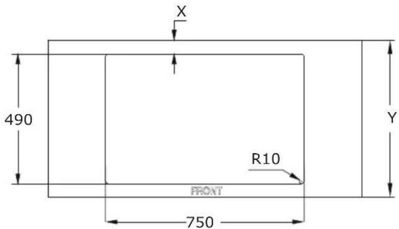 AMICA DHKI 752 800 C - Standardmontage mit aufliegendem Rahmen - 1