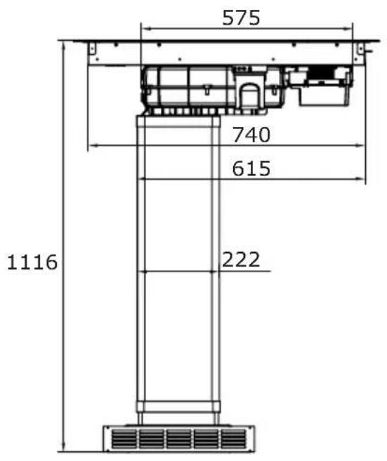 AMICA DHKI 752 800 C - PIPE SET FOR INDUCTION HOB WITH EXTRACTOR - 1