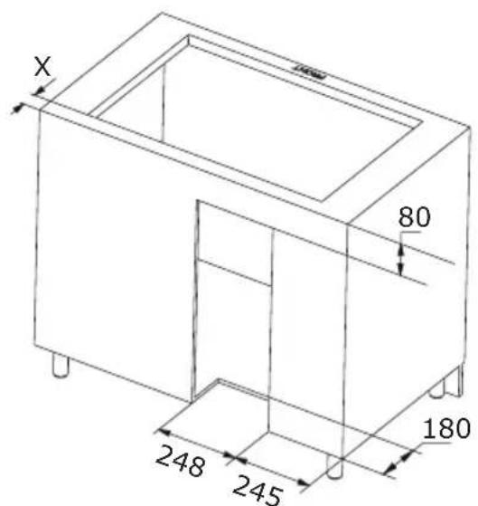 AMICA DHKI 752 800 C - Standardni montáž - 2