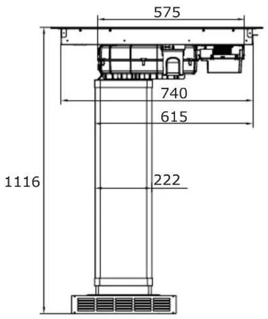 AMICA DHKI 752 800 C - BUIZENSET VOOR INDUCTIEKOOKPLAAT MET AFZUIGER - 1
