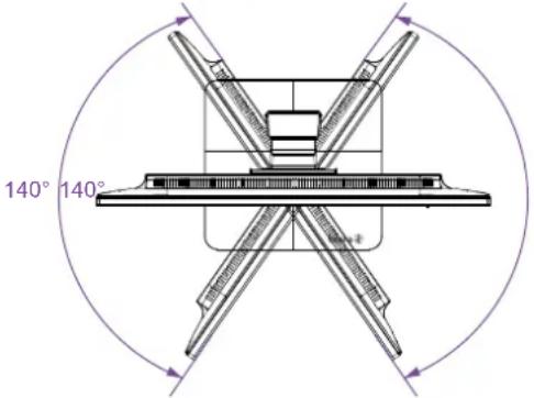 Terra 2456W PV - Illustration: tourner la base haute du support ajustable - 3