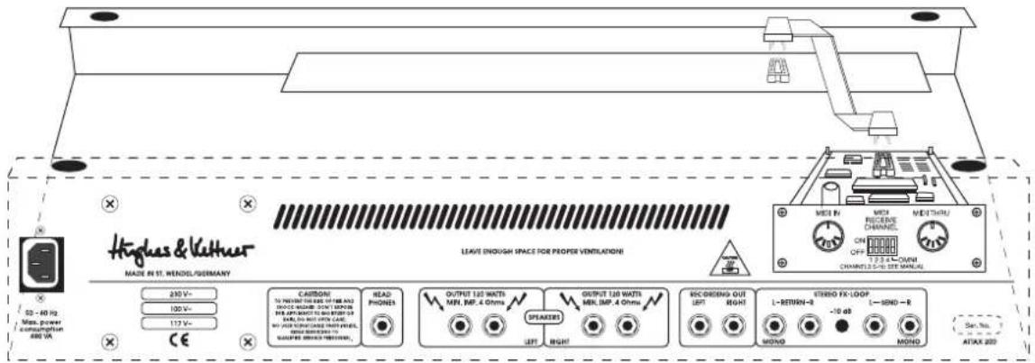 HUGHES & KETTNER Attax 200 - Installazione del Modulo MIDI MSM-1: - 2
