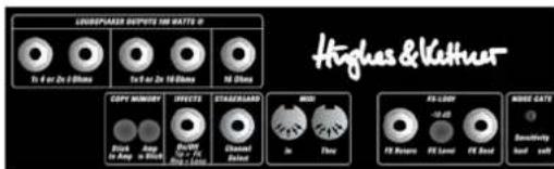 HUGHES & KETTNER Coreblade - Raccordements et commandes en face arrière - 1