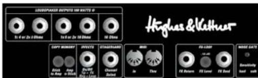 HUGHES & KETTNER Coreblade - Raccordements et commandes en face arrière - 1