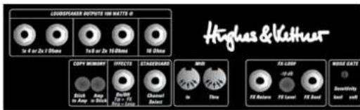 HUGHES & KETTNER Coreblade - Rear Panel Connections and Control Features - 1