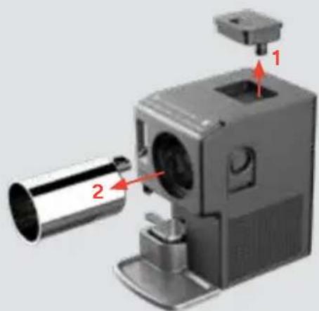 Gourmia GAF698 - Order of Assembling and Disassembling the Freezing Cylinder and Fill Port - 2