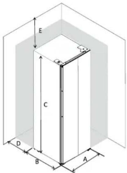 INVENTUM SKV0180B - REQUIRED SPACE FOR PLACEMENT - 1