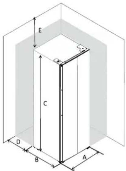 INVENTUM SKV0180B - BENODIGDE RUIMTE VOOR PLAATSING - 1