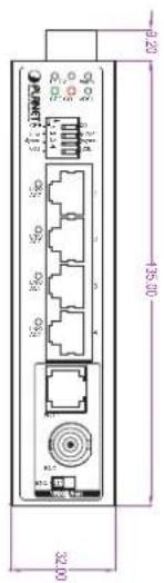 Planet IVC-234GPT - Physical Dimensions - 3