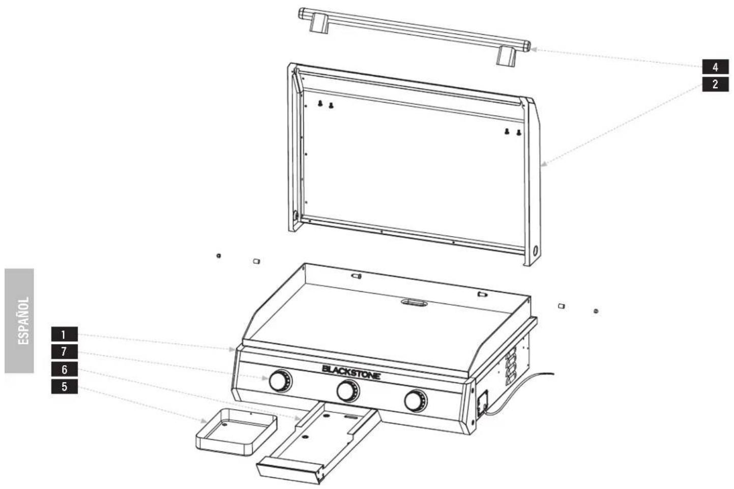 Blackstone 8010 - VISTA EN DESPIECE ORDENADO - 1