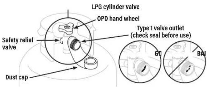 Blackstone 2287 - THE LPG CYLINDER VALVE MUST HAVE: - 1