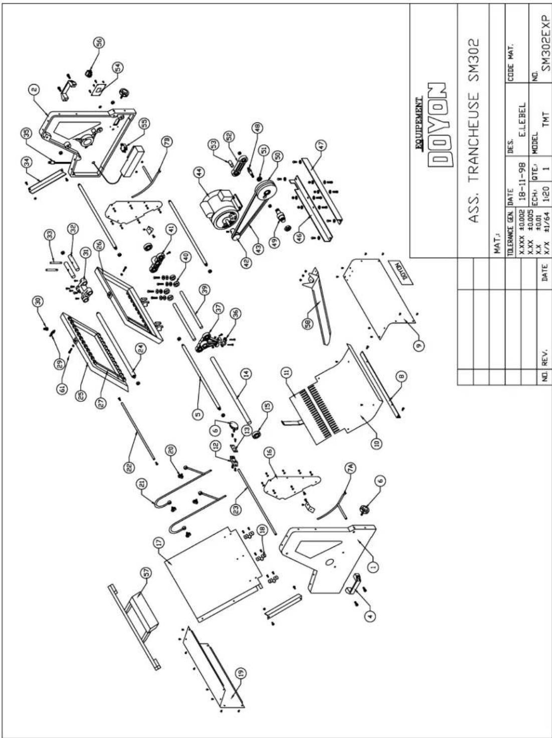Doyon SM302 - TO INSTALL THE NEW BLADES - 1