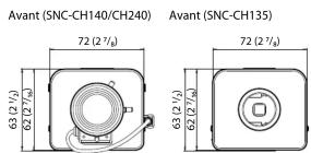 Avant (SNC-CH140/CH240) 72 (2 7/8) 63 (2 7/8) 62 (2 7/8) Avant (SNC-CH135) 72 (2 7/8) 63 (2 7/8) 62 (2 7/8)