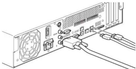 SONY NSR-50 - Connecting the Keyboard, Mouse and Remote Control Unit (RM-NS10) - 1