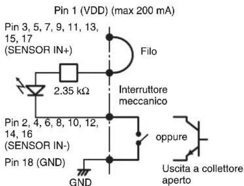 SONY NSR-50 - Schema di connessione 2 per l'ingresso del sensore - 1