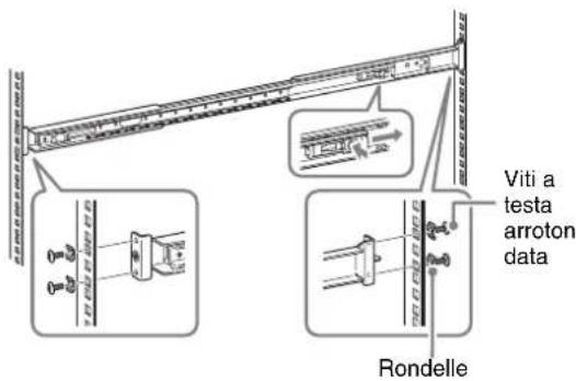 SONY NSR-50 - Installare le guide sul rack. - 2