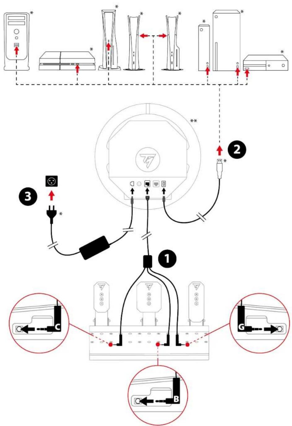 THRUSTMASTER Raceline Pedals III - 설치 - 1