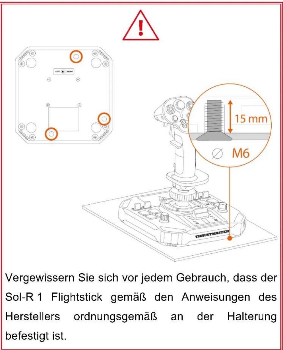THRUSTMASTER Sol-R 1 Flightstick - Anbringung auf einer Halterung - 1
