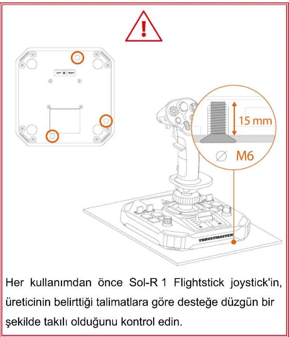 THRUSTMASTER Sol-R 1 Flightstick - Bir desteğe monte etme - 1