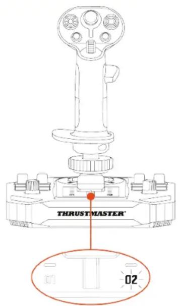THRUSTMASTER Sol-R 1 Flightstick - Viacsmerový klobúkový prepínač point of view - 1