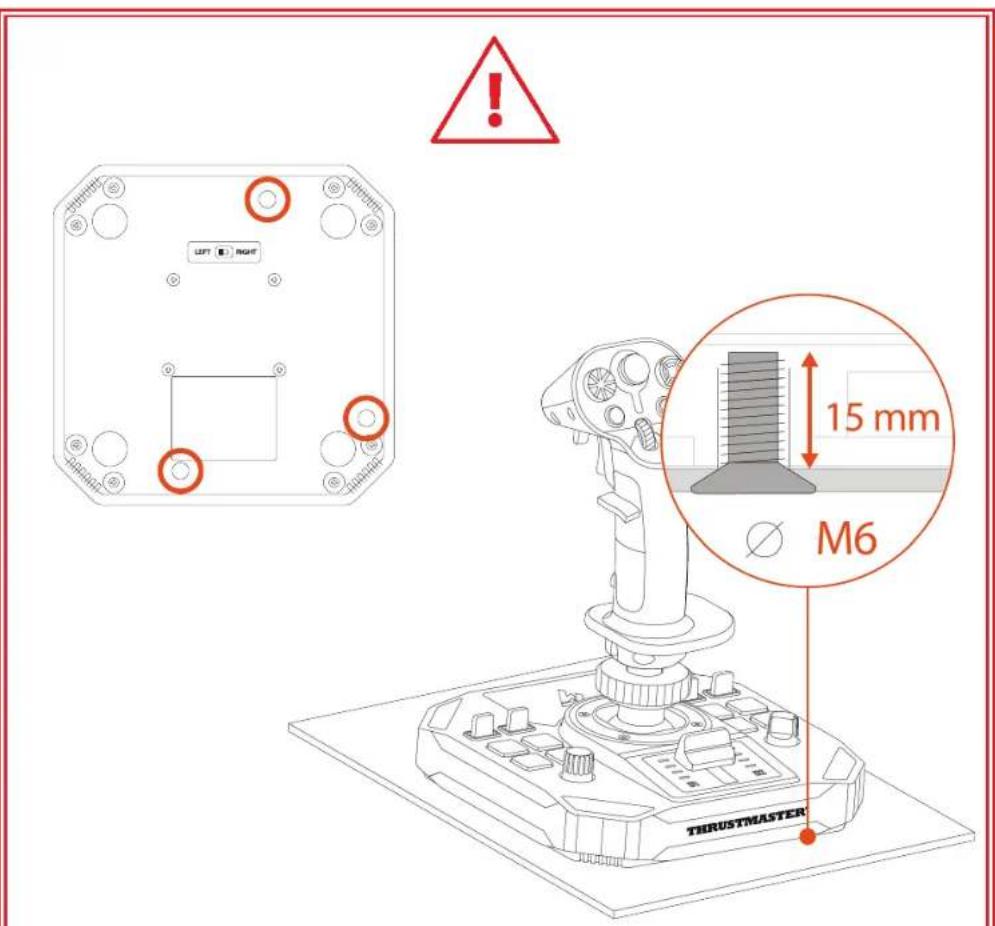 THRUSTMASTER Sol-R 1 Flightstick - Inštalácia na podperu - 1