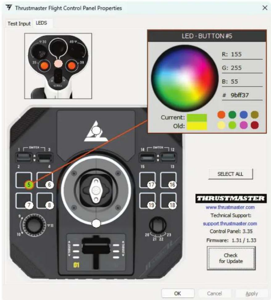THRUSTMASTER Sol-R 1 Flightstick - Mukautettavat LED-valot - 1