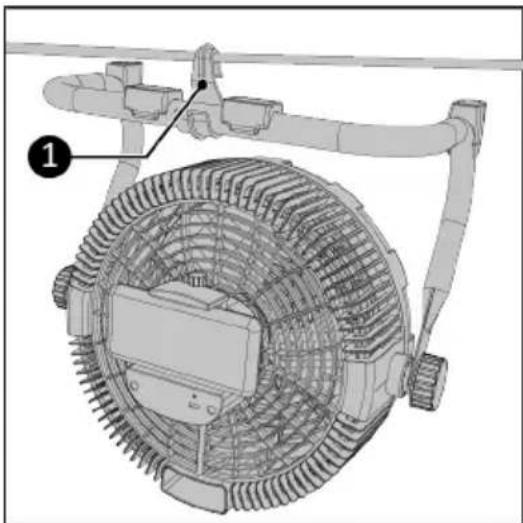 Eurom Airflow LED Cordless - Het apparatus aan het plafond ophangen - 1