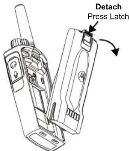 MOTOROLA RMU2040 - Removing the Lithium-Ion (Li-Ion) Battery - 1