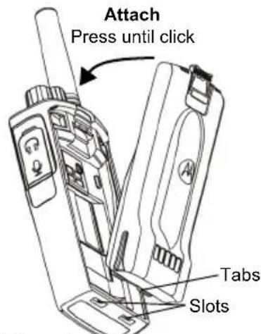 MOTOROLA RMU2040 - Installing the Lithium-Ion (Li-Ion) Battery - 1