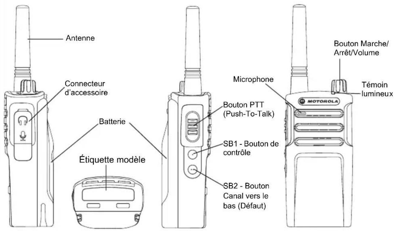 MOTOROLA RMU2040 - VUE GÉNÉRALE DE LA RADIO - 1