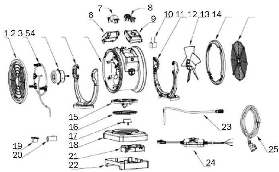 XPower FM-68WK - Parts Description - 1
