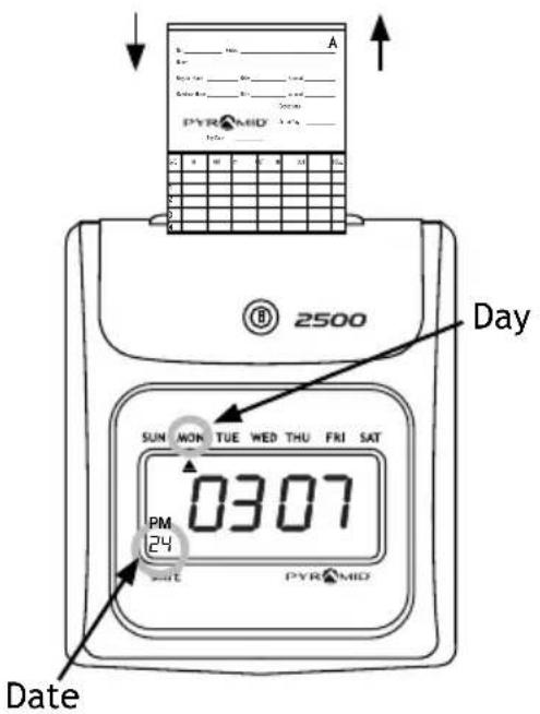 Pyramid Time Systems 2500 - MANUAL COLUMN SELECTION PUNCH METHOD - 1