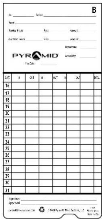 Pyramid Time Systems 2500 - CAMBIO DE AJUSTE - 2