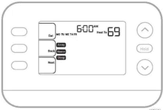HONEYWELL RTH21B - Adjusting program schedules - 2