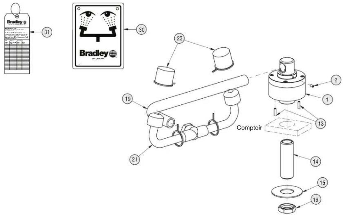 Bradley S19274E - Assemblage des composantes et liste des pièces — S19-270C - 2