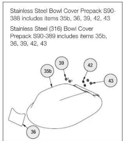 Bradley S19224FW - Service Parts List - Bowl and Hub - 11