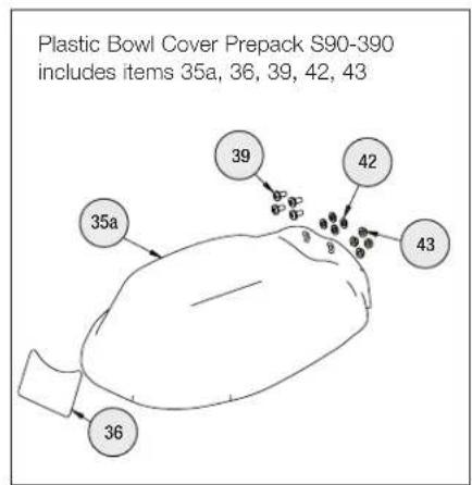 Bradley S19224EW - Service Parts List - Bowl and Hub - 9