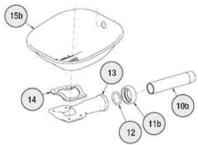 Bradley S19214FW - Assembly — Connect Base and Eyewash - 6