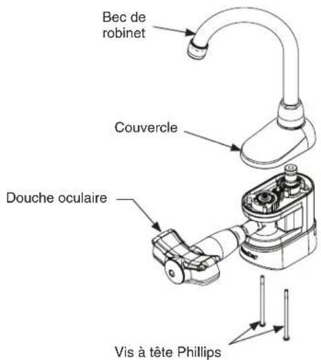 Bradley S19-500 - Inverser le sens de rotation du bec et de la douche oculaire - 2
