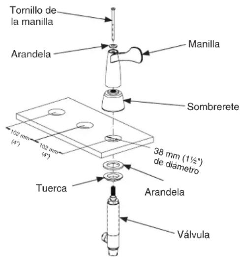 Bradley S19-500 - 2c Instale las mangueras de la llave (S19-500W y S19-505W) - 1